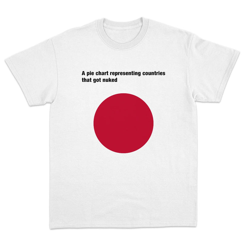 PIE CHART OF COUNTRIES THAT GOT NUKED T-SHIRT