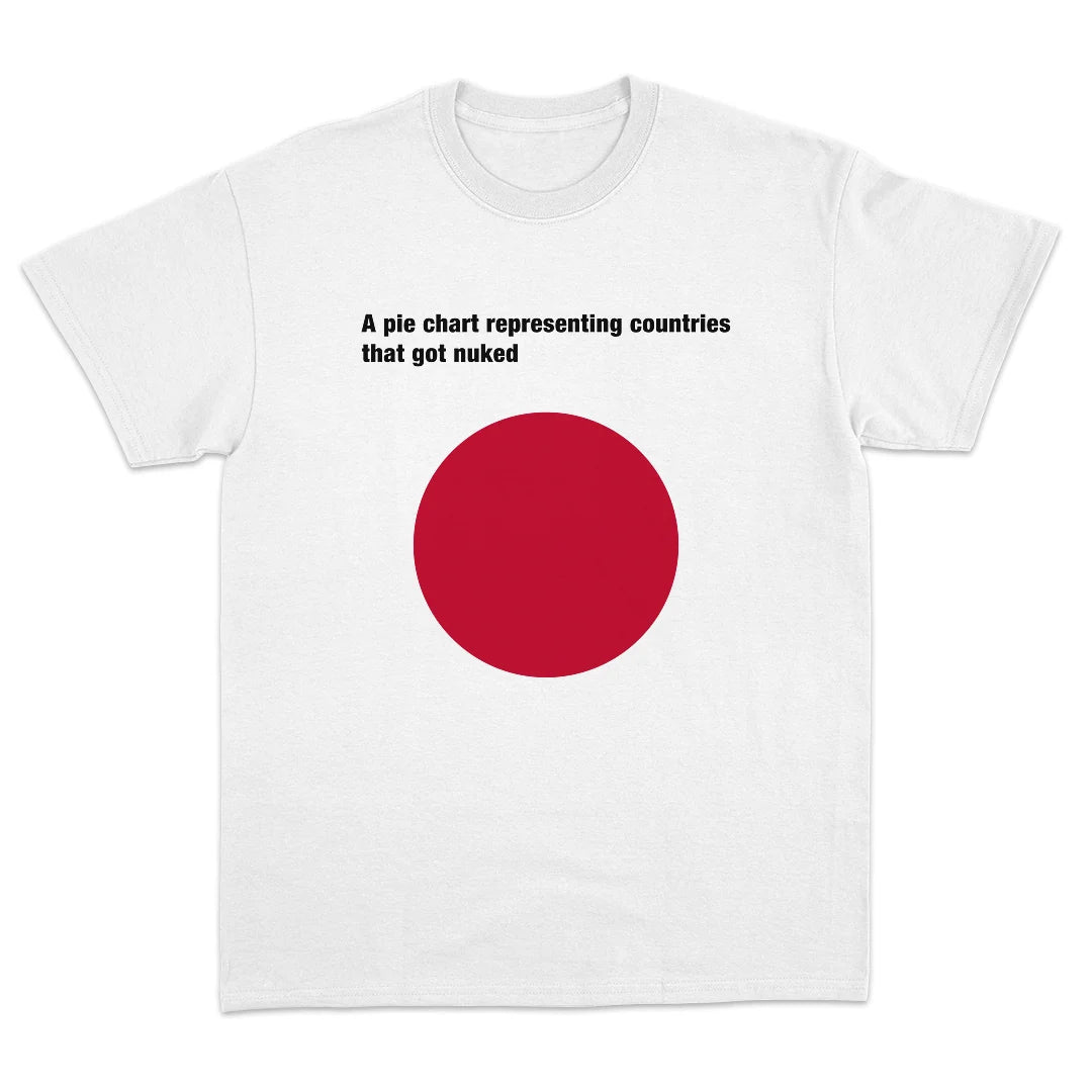 PIE CHART OF COUNTRIES THAT GOT NUKED T-SHIRT
