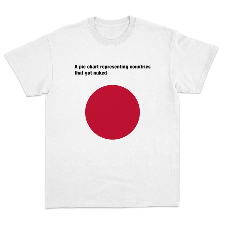 PIE CHART OF COUNTRIES THAT GOT NUKED T-SHIRT